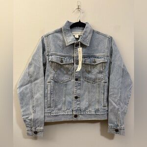 NWT Saltwater Luxe Rhinestone‎ Denim Jacket - S